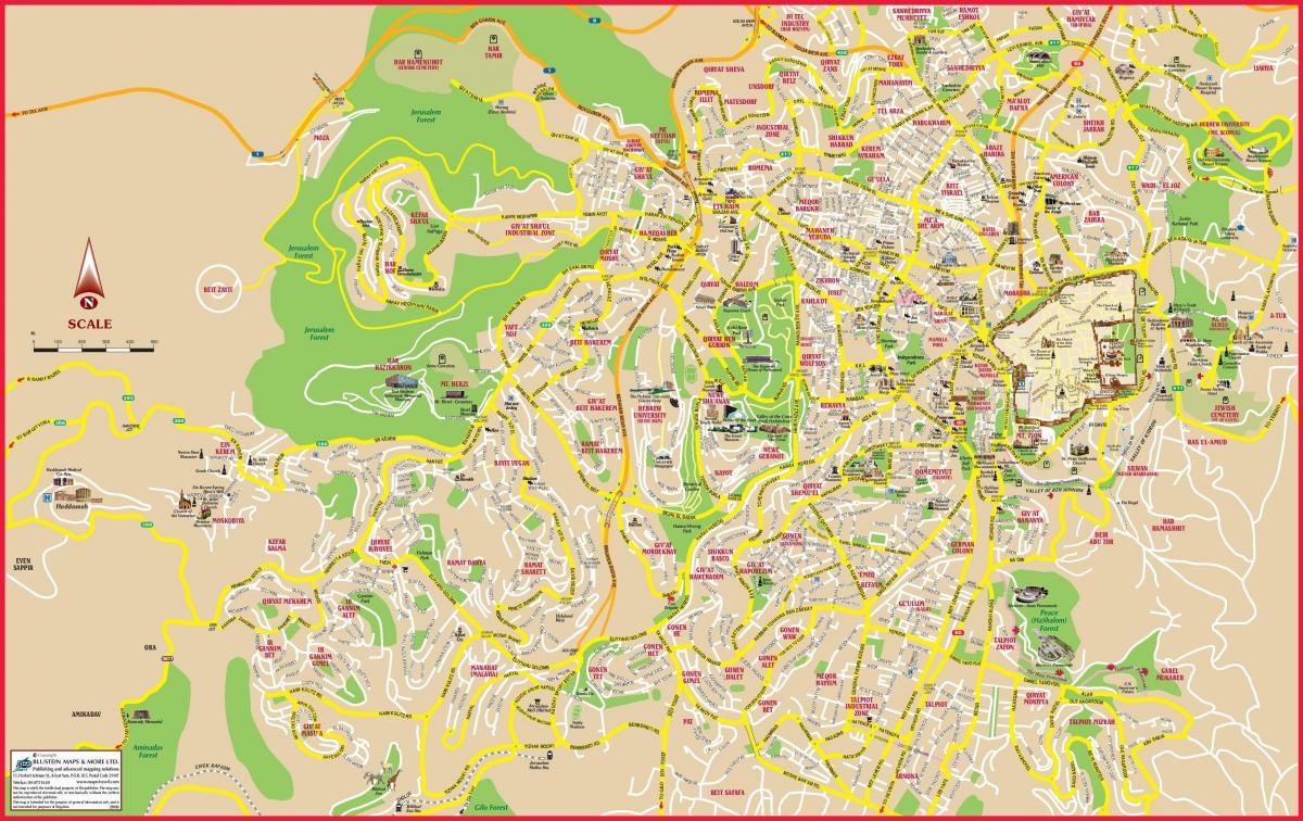 el mapa de Jerusalén