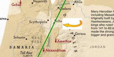 Mapa de Jerusalén a damasco