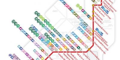 Tren ligero de Jerusalén mapa