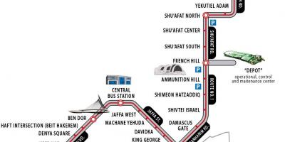 Jerusalén estación de tren mapa