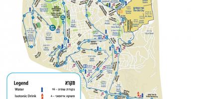 Mapa de Jerusalén maratón
