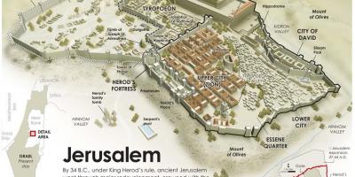 Mapa de la antigua Jerusalén