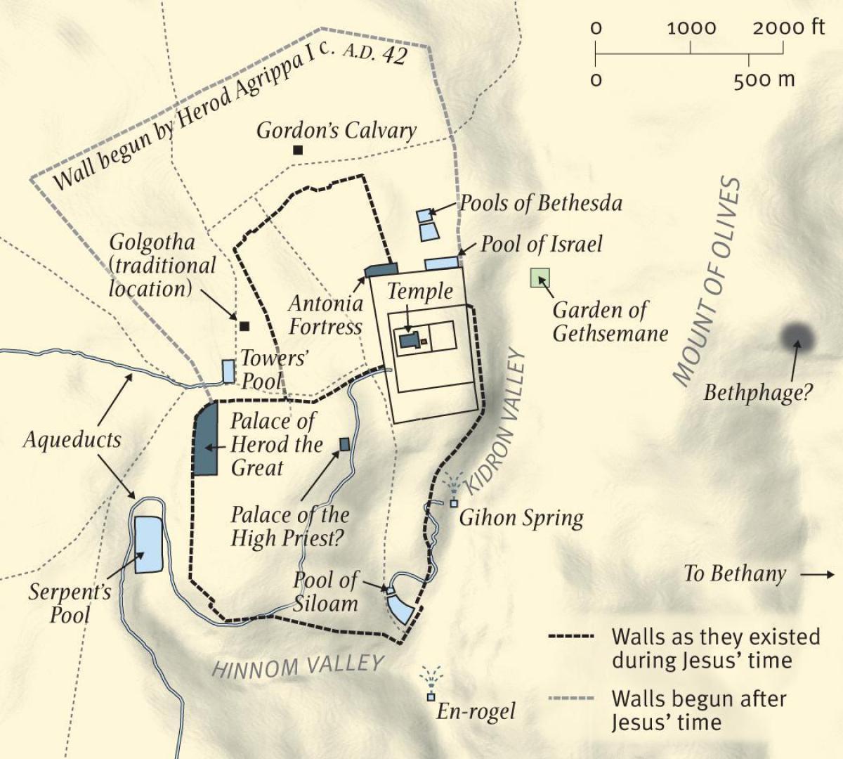 mapa de jardín de getsemaní