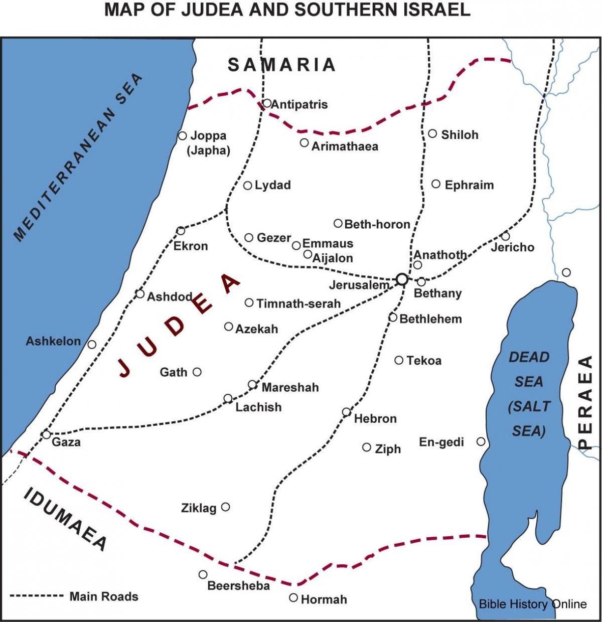 La Antigua Judea Mapa 