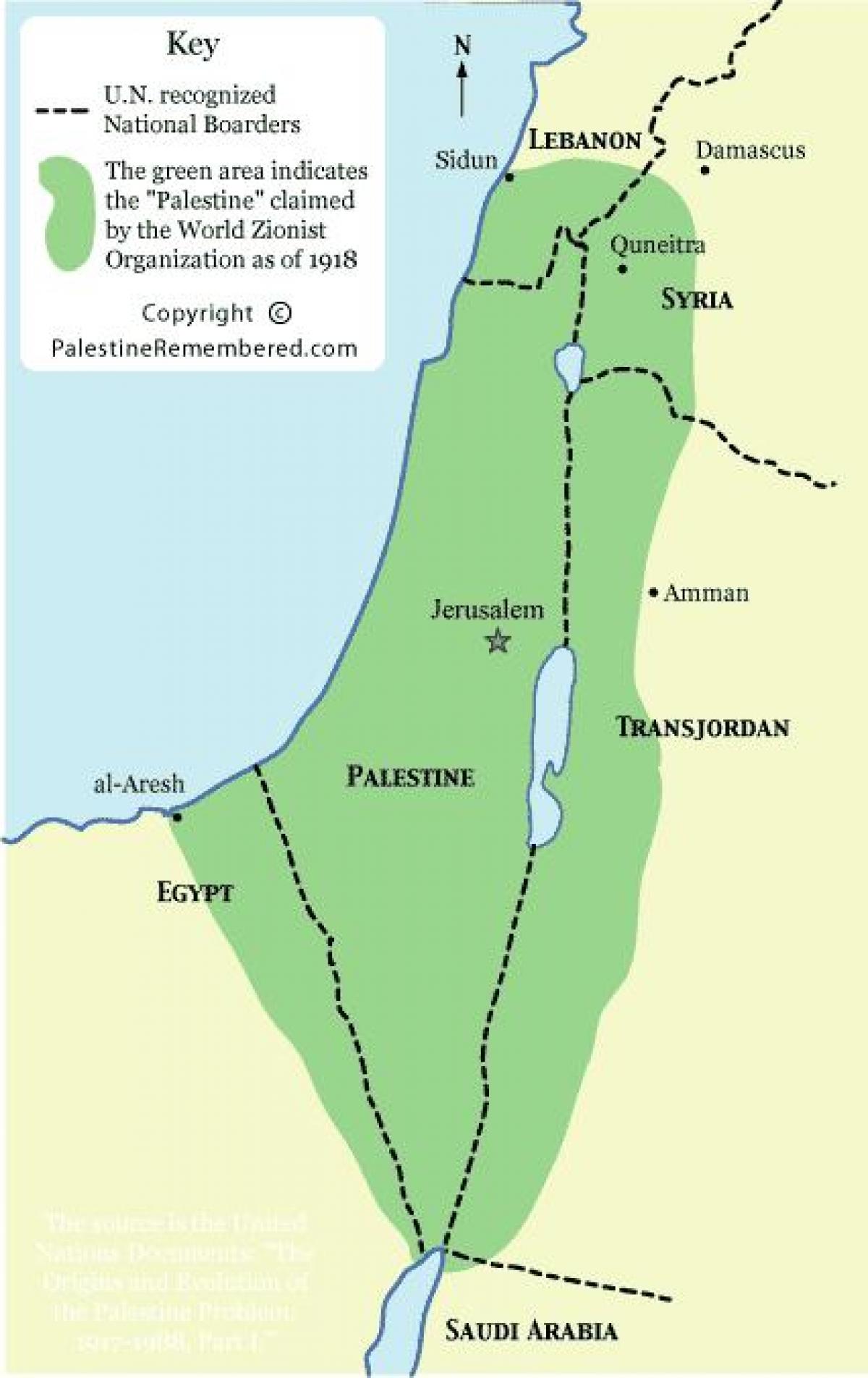 mapa de sionista
