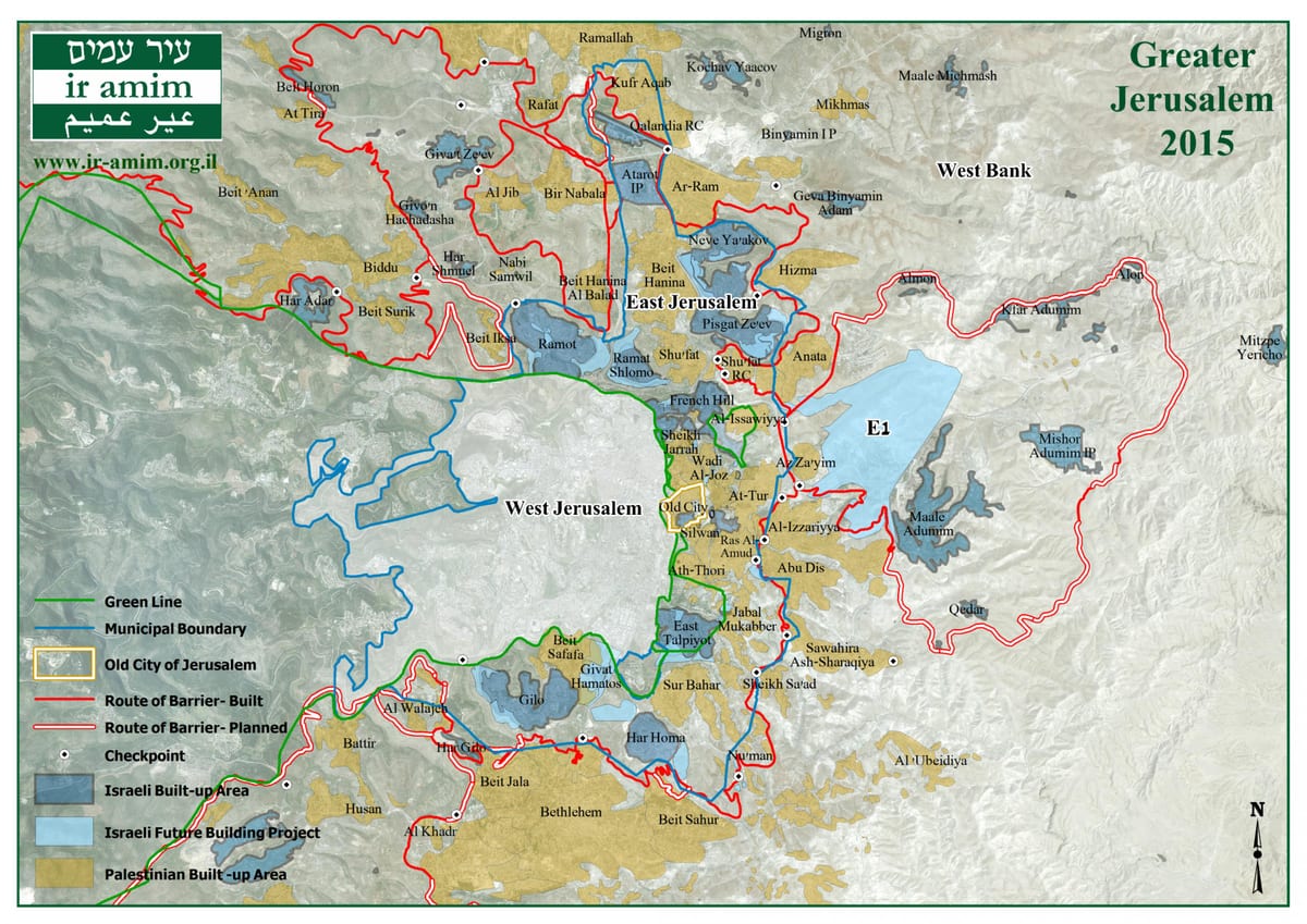 Jerusalén mapa del vecindario