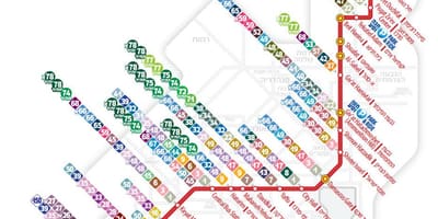 Tren ligero de Jerusalén mapa