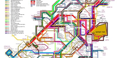 Mapa de autobuses de Jerusalén