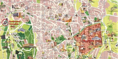 Mapa de las calles de Jerusalén