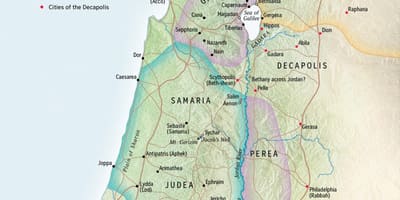 Mapa de la tierra Santa en la época de Jesús
